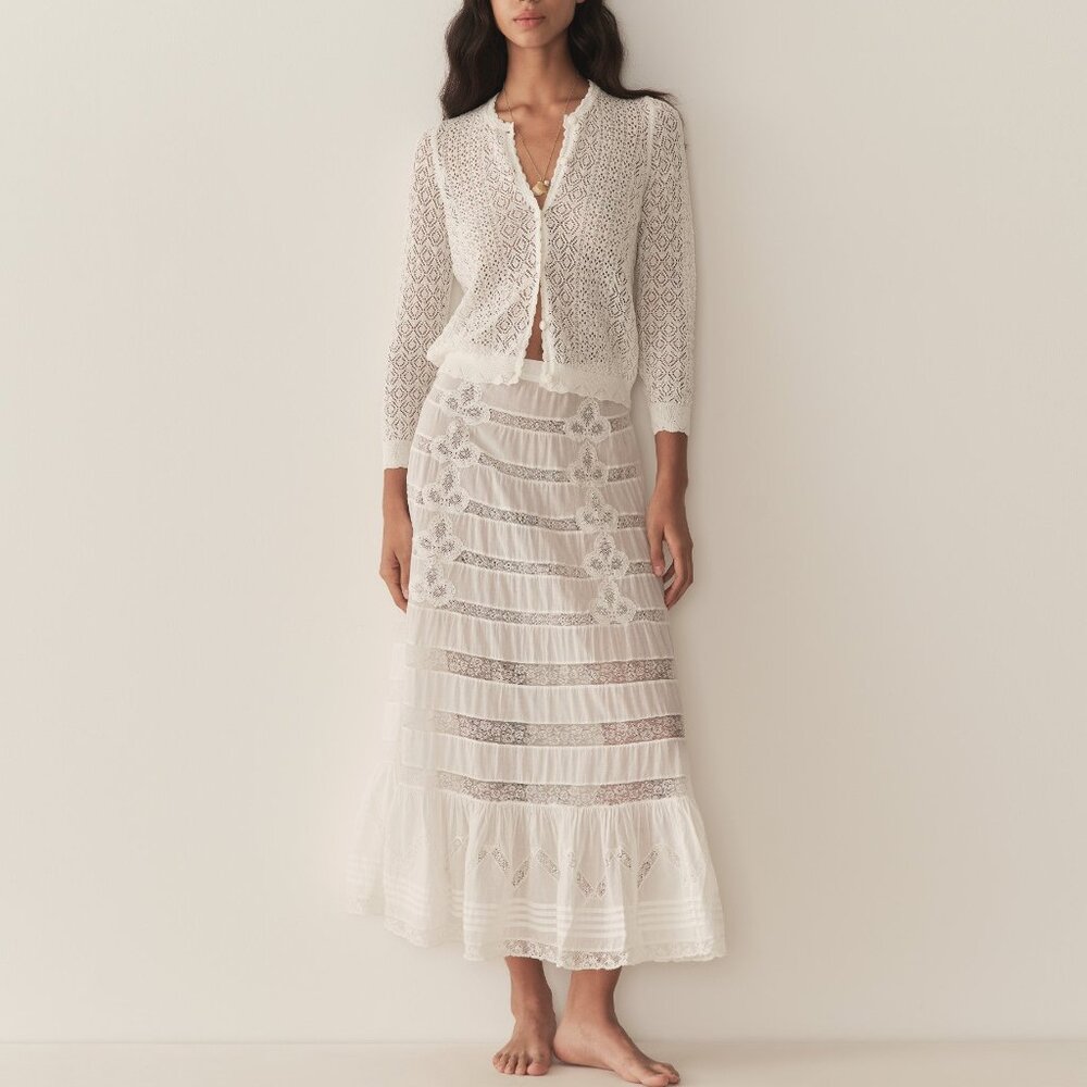 Doen White Lace Cardigan